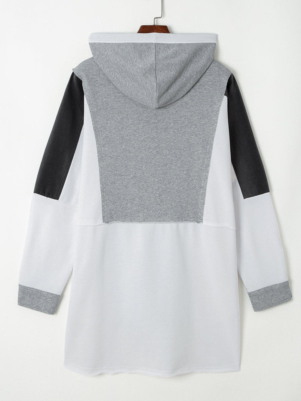 Pleated Polka Dot Tie Stand Collar Mini Dress