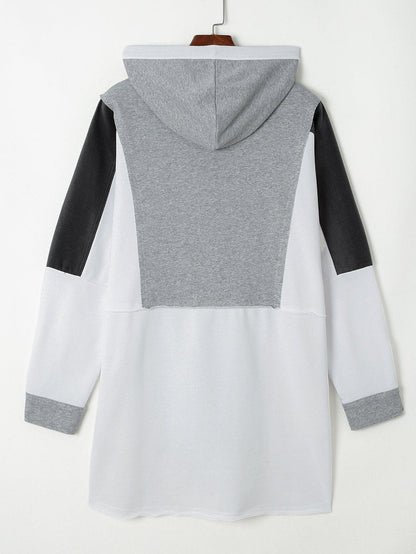 Pleated Polka Dot Tie Stand Collar Mini Dress