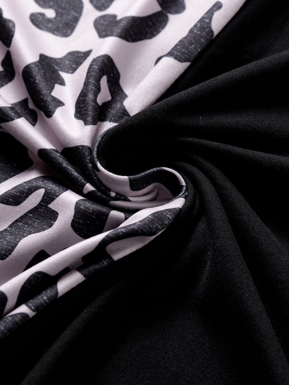 Leopard Print Black Plus Size Tee