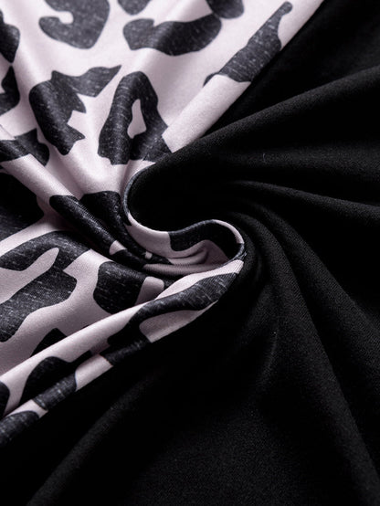 Leopard Print Black Plus Size Tee