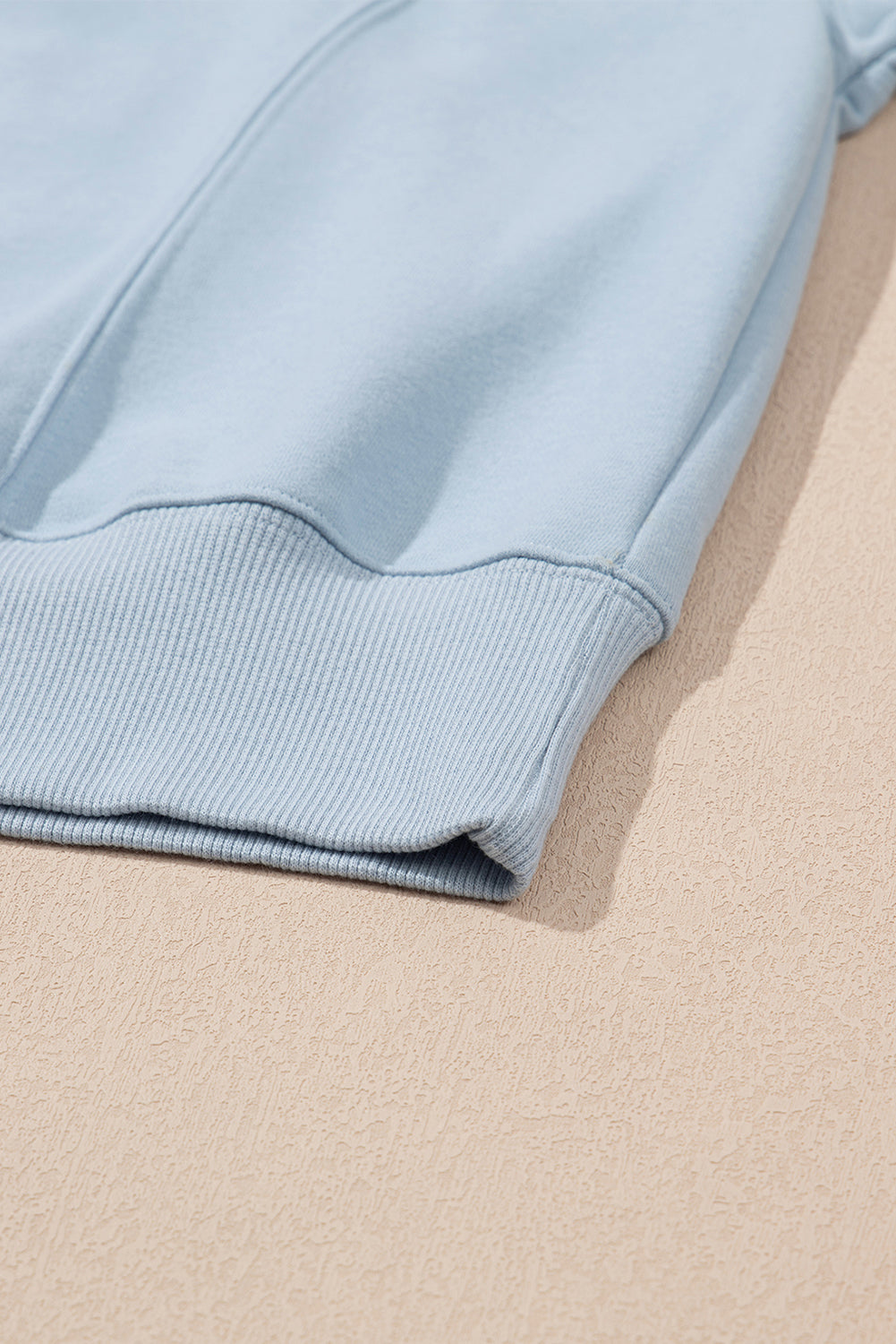 Sky Blue Half Zip up Pullover Active Top and Joggers Set