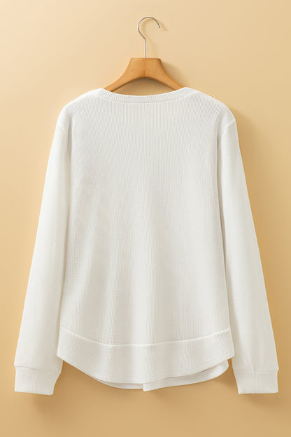waffle long sleeve top