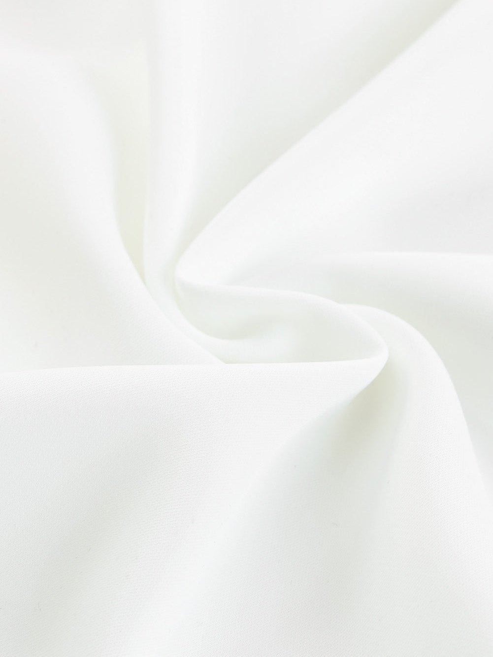 Graceful White Pleated Round Neck Shirt with Puff Sleeves