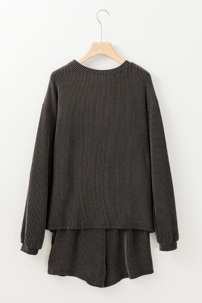 High Waist Shorts Set