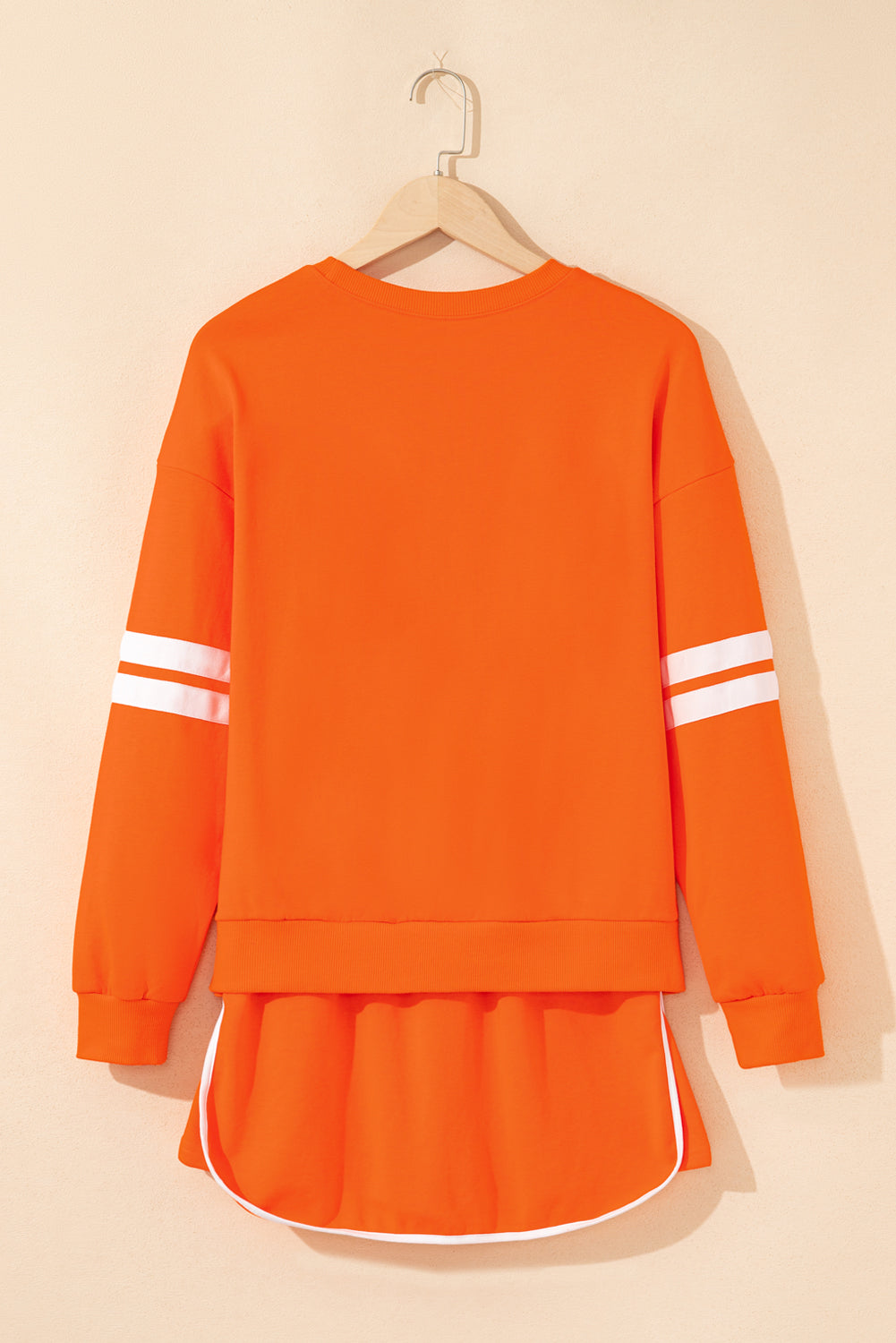 varsity sweatshirt skirt set