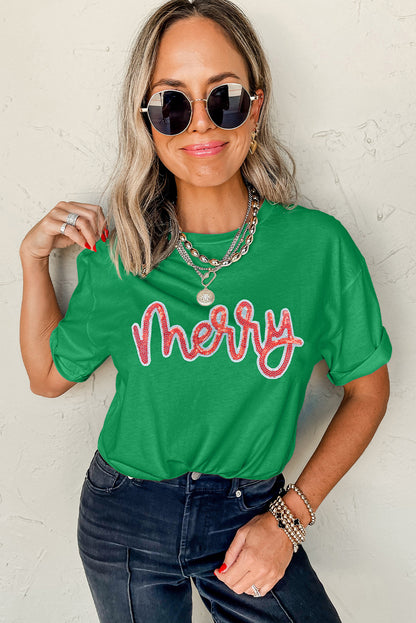 sequin graphic tee