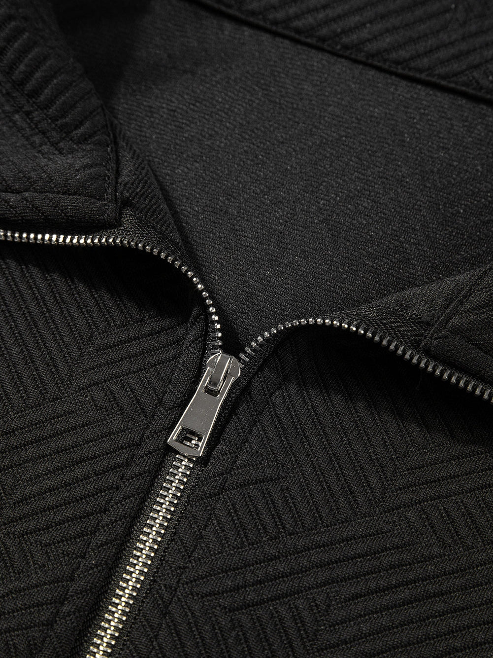 Chic Black Ruffle Sleeve Quarter Zip Top with Wide Leg Pants Set