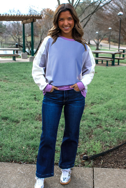 color block sweatshirt