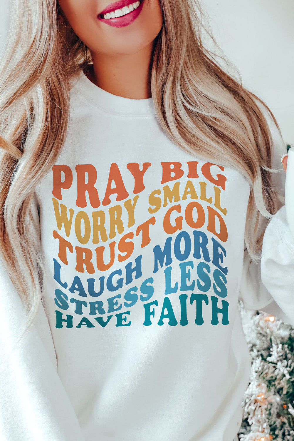 Expressive Beige Letter Graphic Print Pullover Sweatshirt