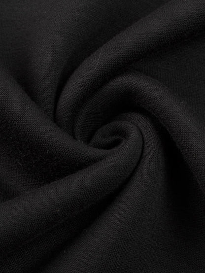 Black Studded Cap Sleeve Plus Size T-shirt Dress