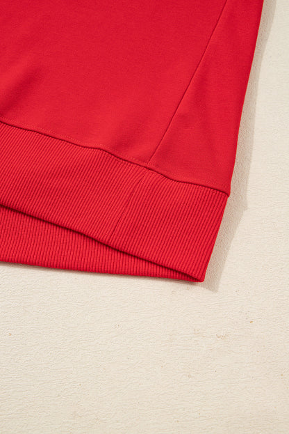 Fiery Red Merry Script Holiday Christmas Graphic Sweatshirt