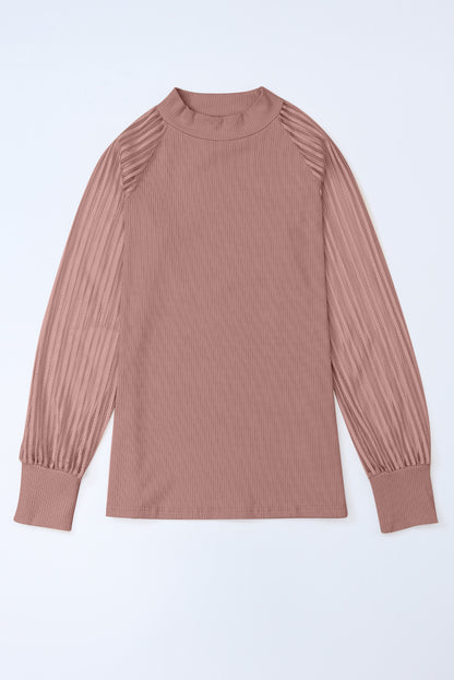 ribbed long sleeve top