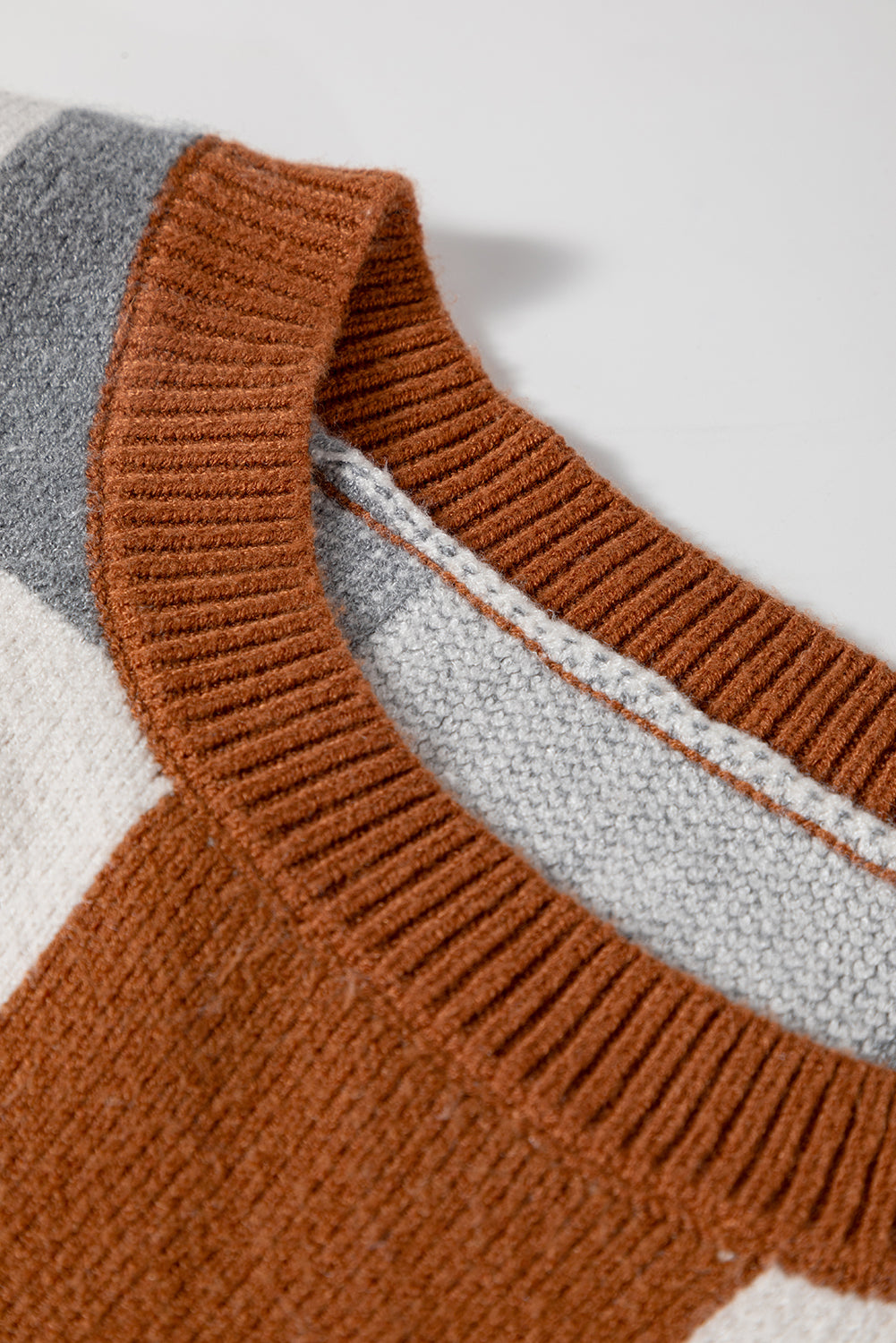 checkered knit sweater