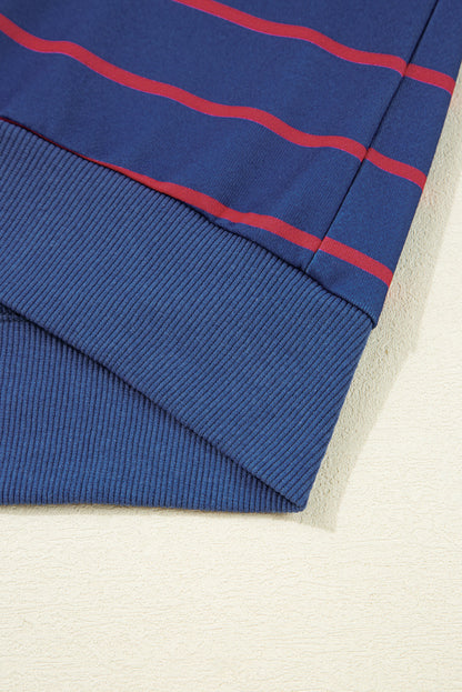 stripe print sweatshirt