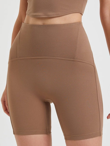 Camel Tailored High Waist Buttock Lifting Fitness Shorts