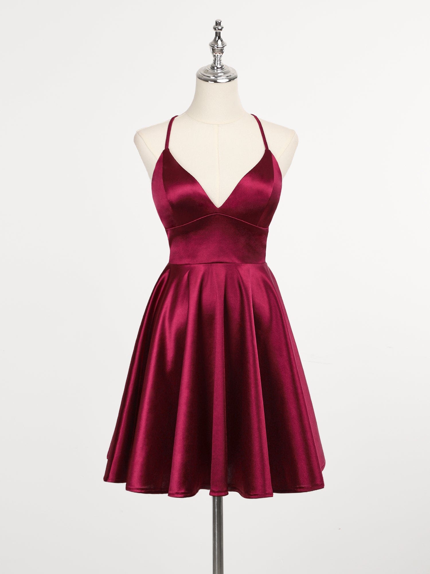 Captivating Lace-Up Spaghetti Straps Homecoming Dress