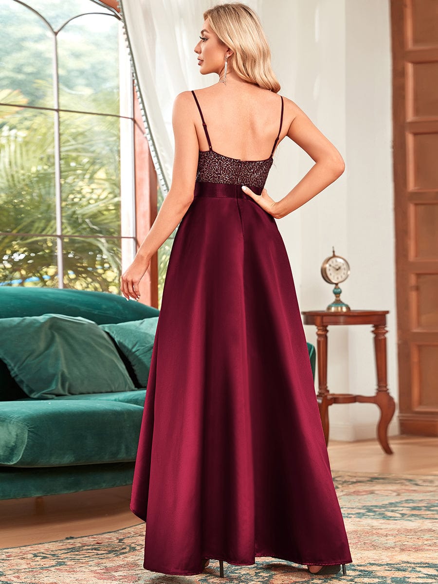 Captivating V-Neck Sparkly Prom Dress for Women