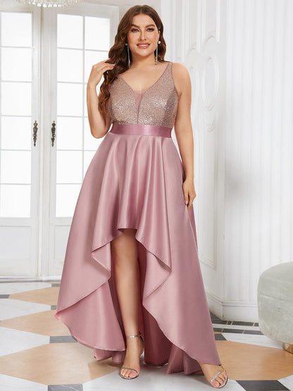 Captivating V-Neck Sparkly Prom Dress for Women