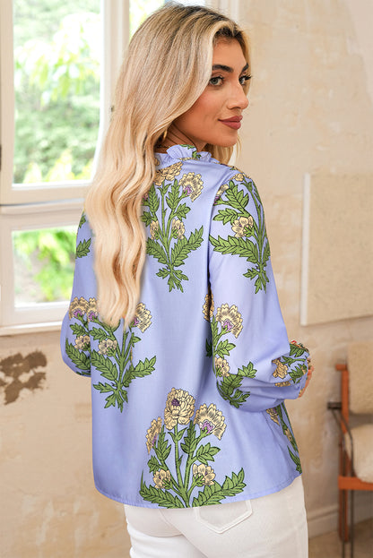 floral long sleeve blouse