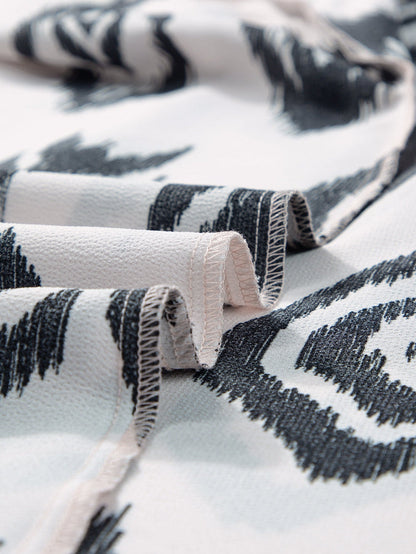 Cowgirl Chic Black Aztec Western Print Halter Maxi Dress