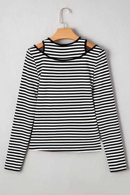 stripe long sleeve top