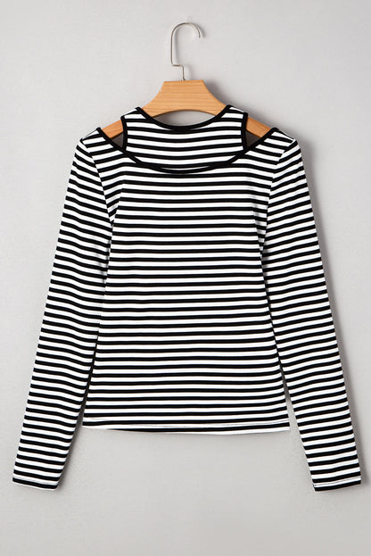 stripe long sleeve top