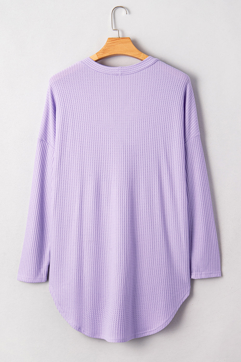 Orchid Petal Plus Size Waffle Knit Button Front Cardigan