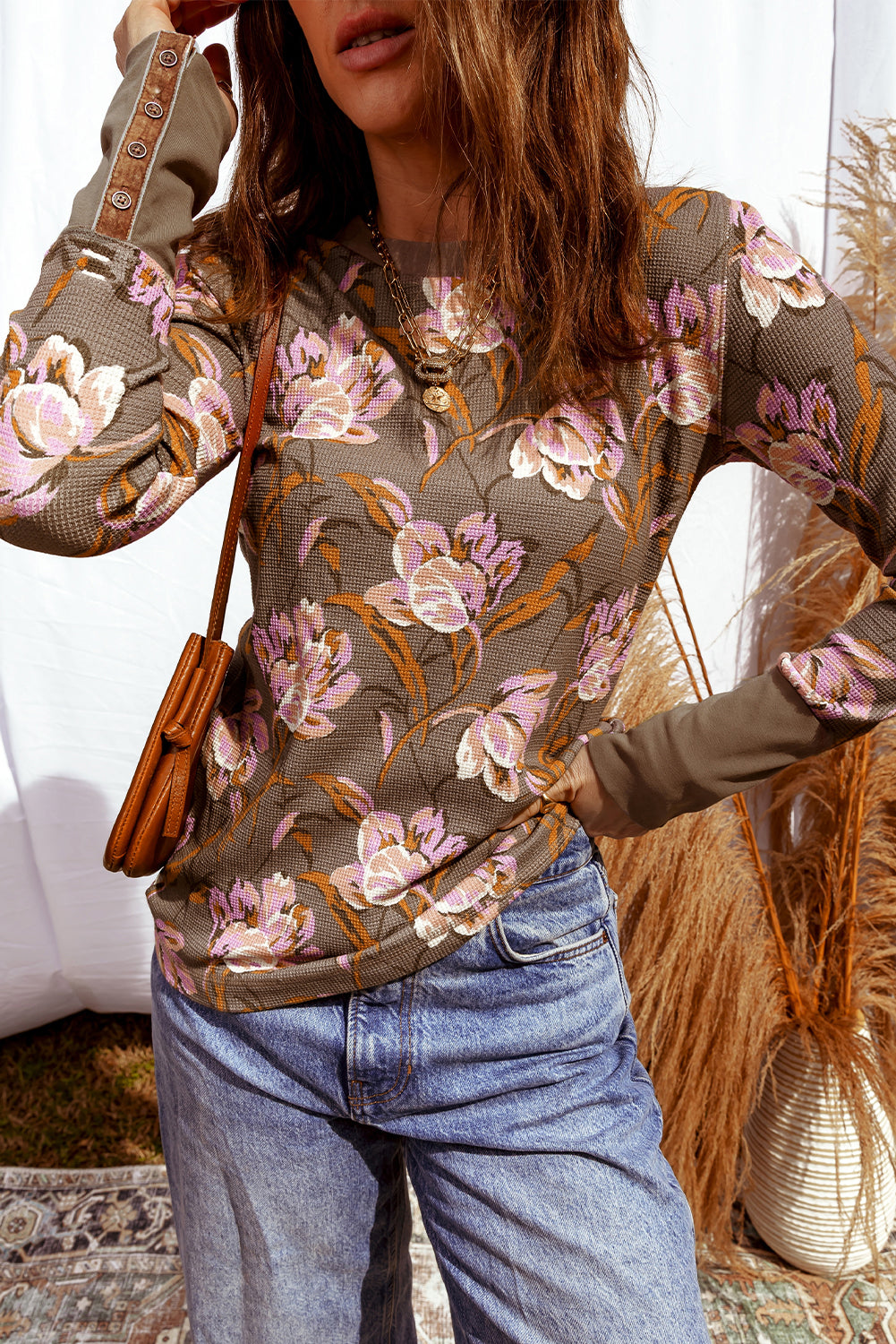 floral print top