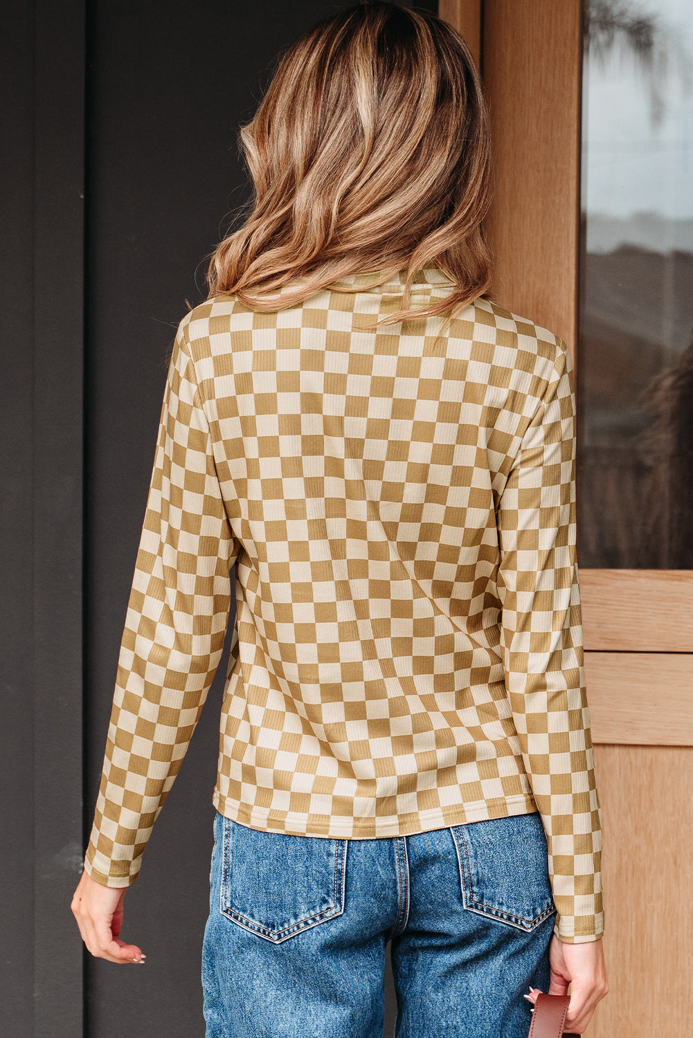 high neck long sleeve tee