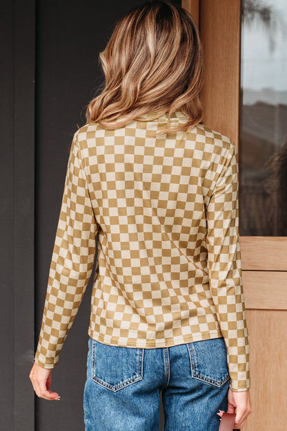 high neck long sleeve tee