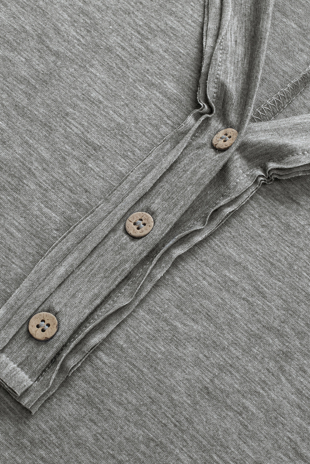 Chic Gray V Neck Batwing Sleeve Plus Size Top