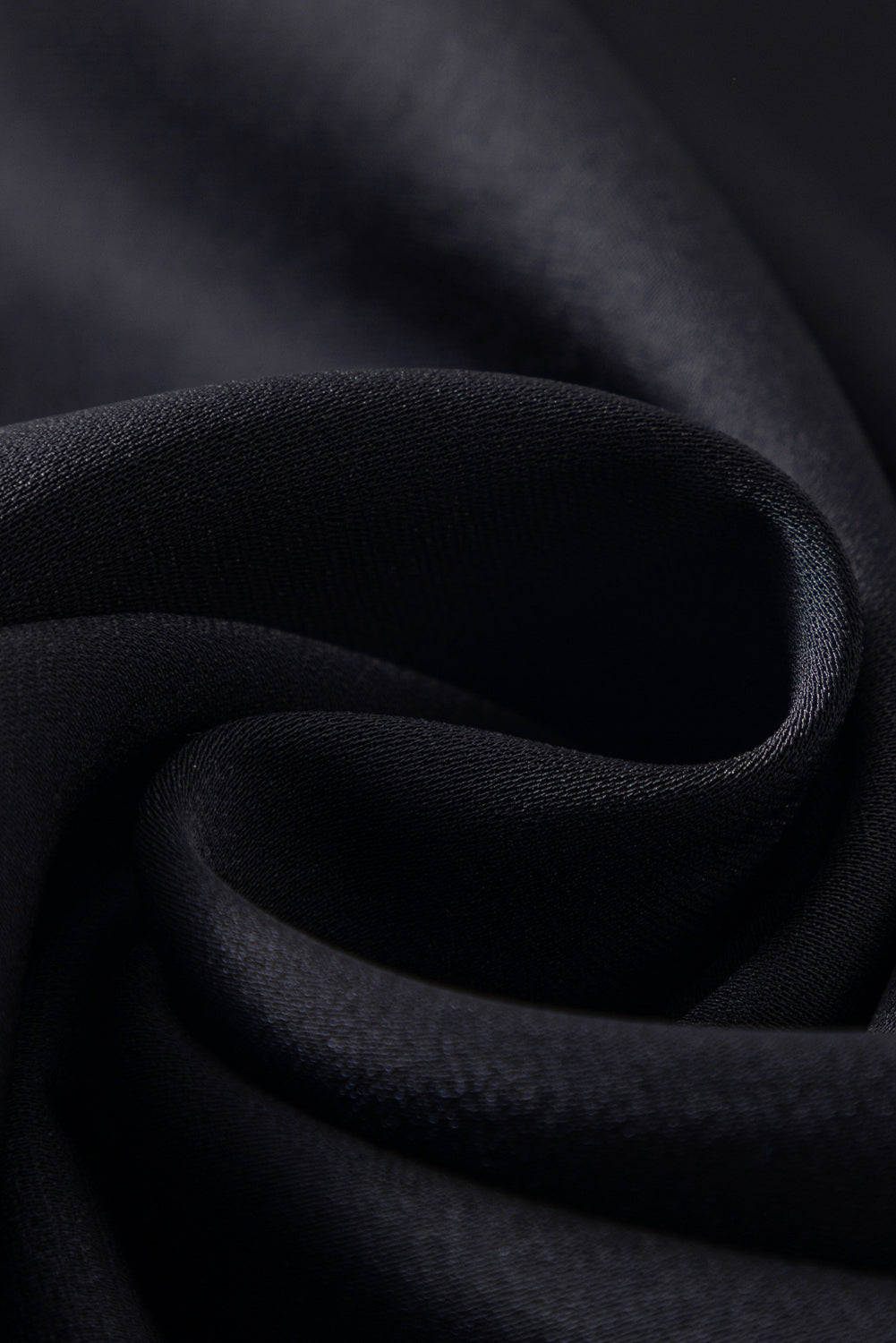 Elegant Black Floral Embroidered Flounce Sleeve Blouse with Split V-Neck