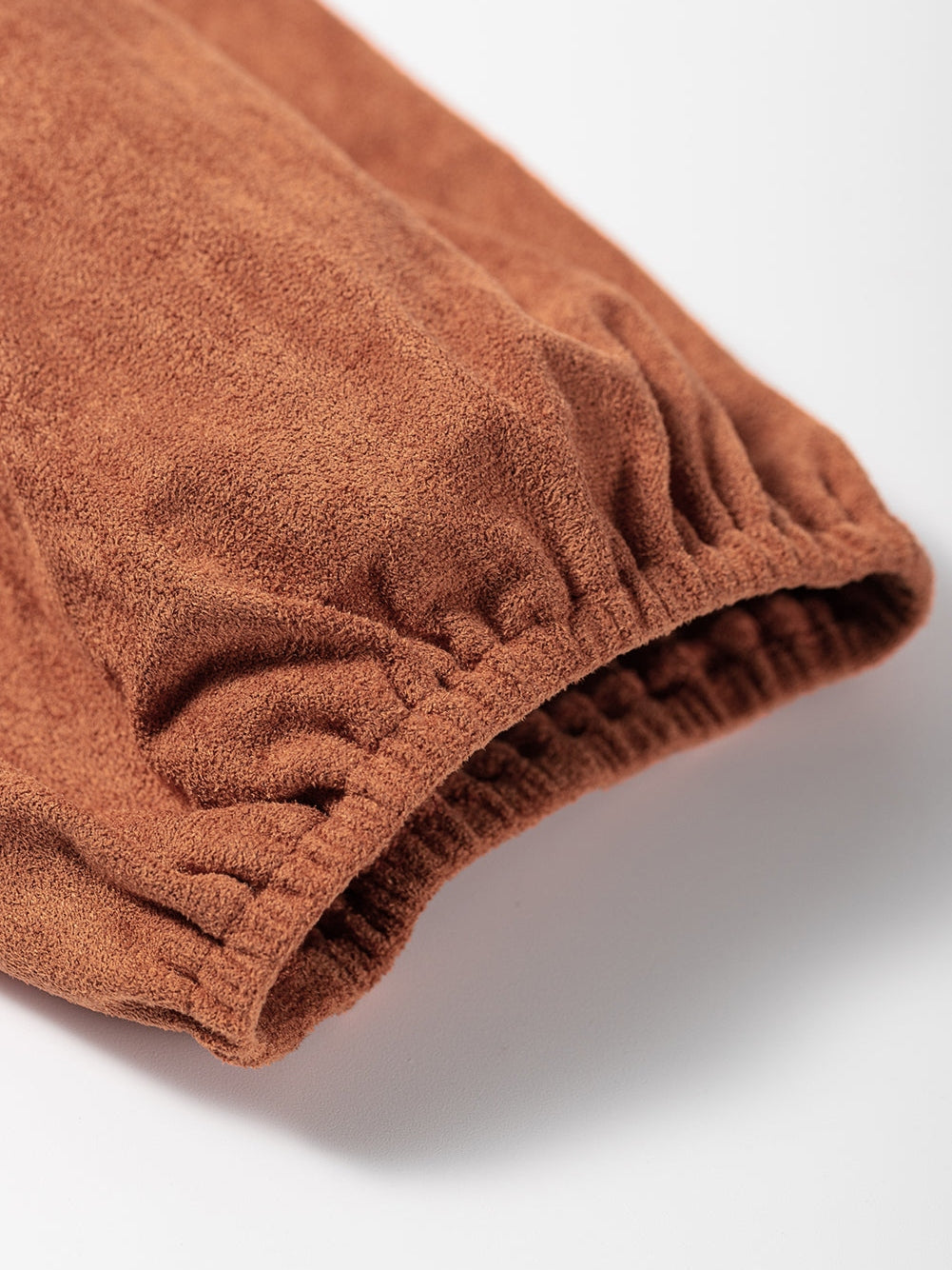 Chestnut Plus Size Suede Square Neck Balloon Sleeve Dress