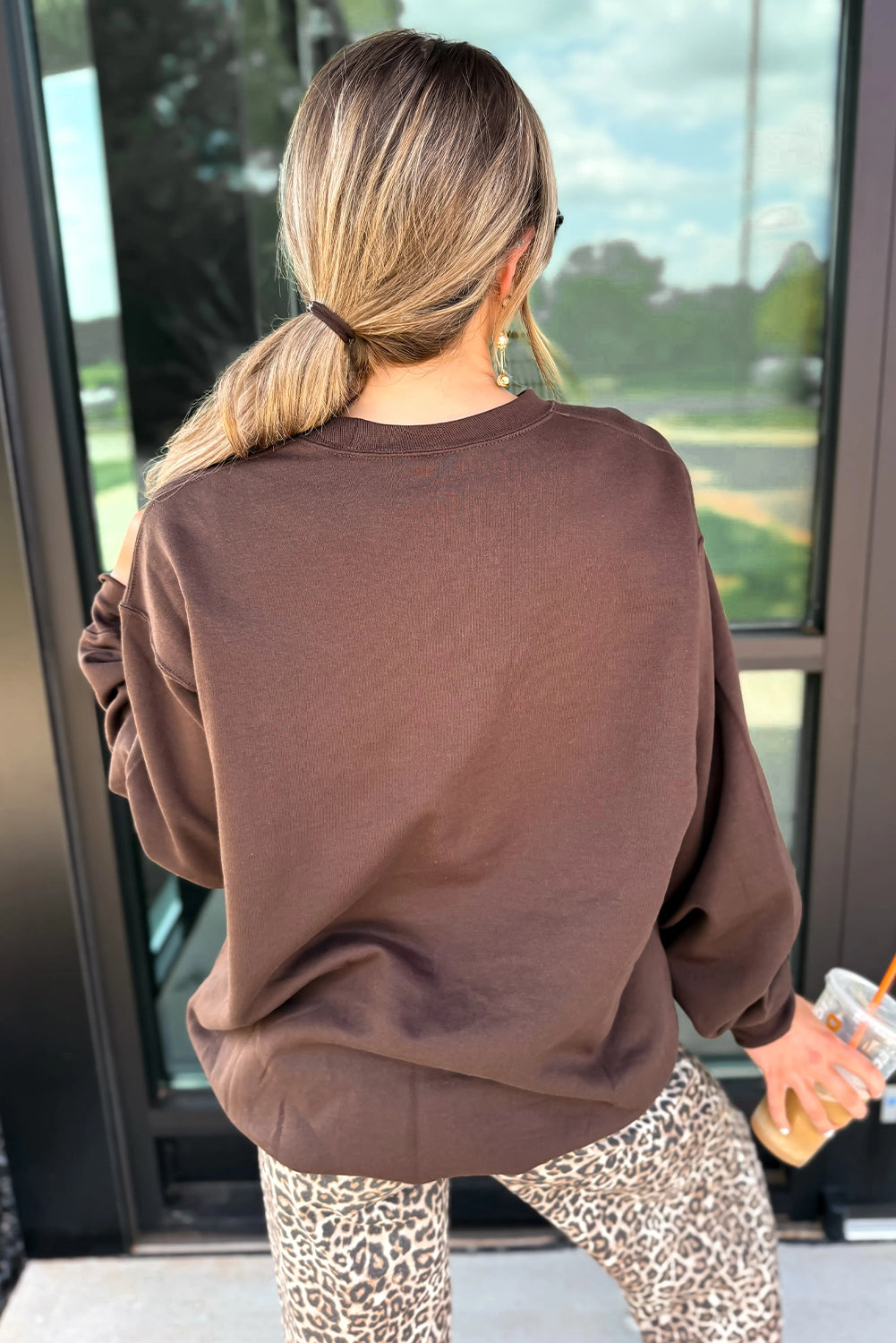 Chicory Coffee COFFEE WEATHER Womens Baggy Sweatshirt