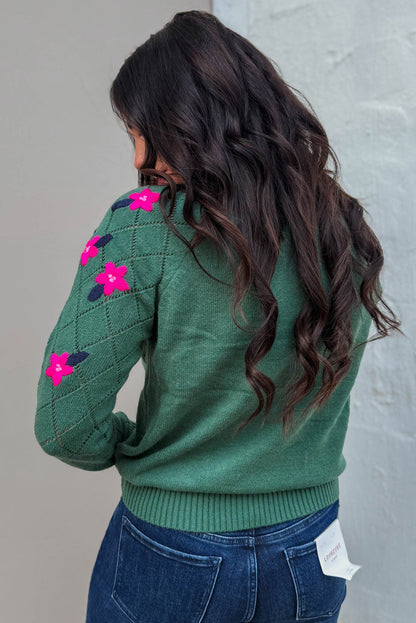 Evergreen Hazel Floral Embroidered Sweater