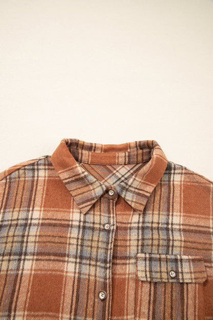 plus size plaid shacket