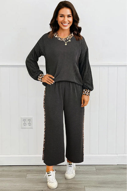 ribbed pant set