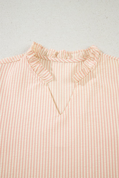 stripe print blouse