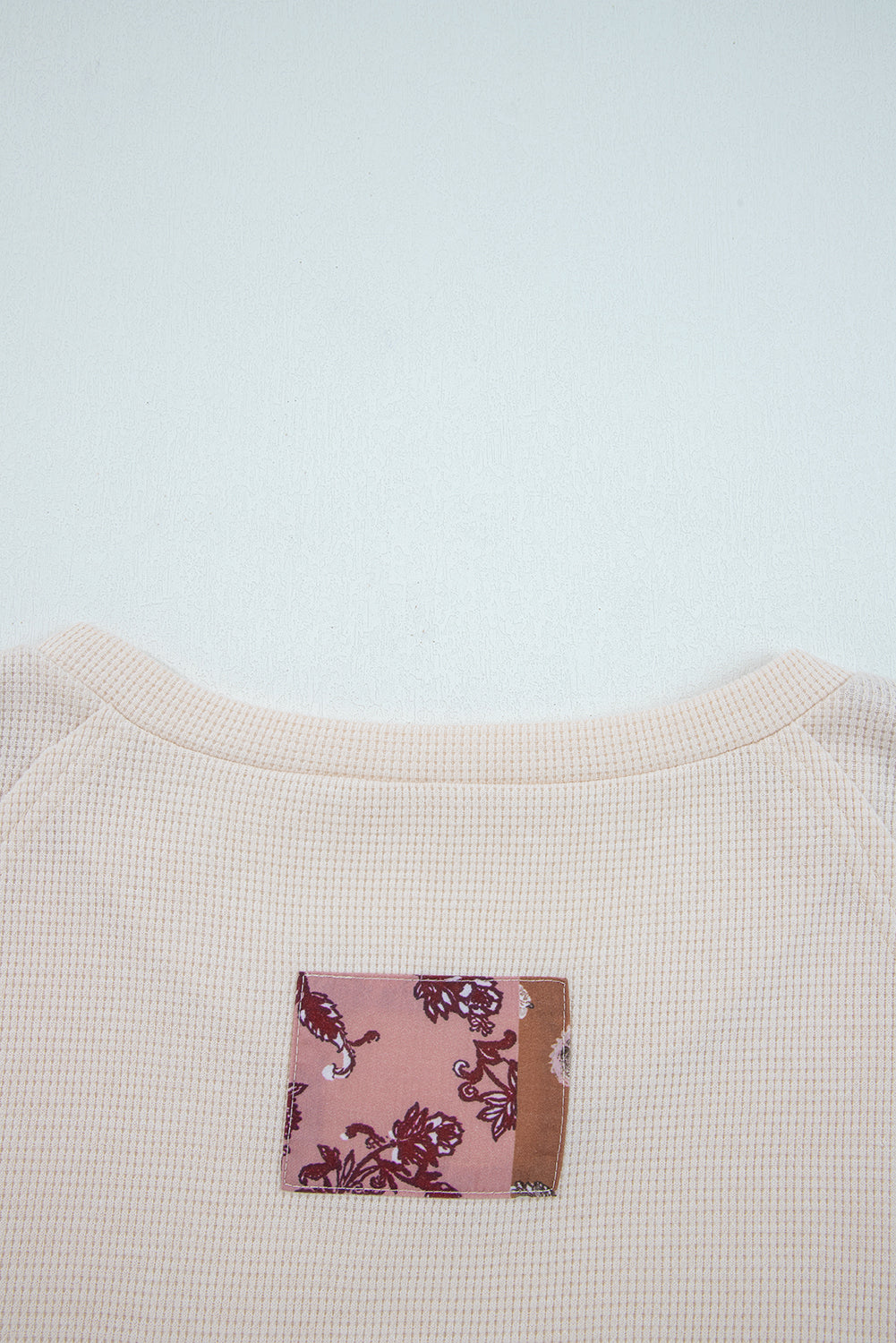 patchwork long sleeve top