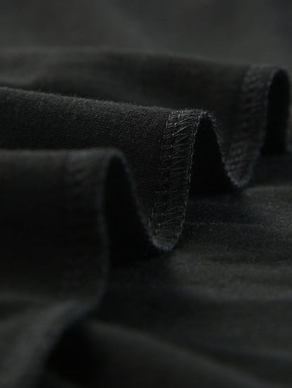 Black Plus Size Square Neck Ruched Shoulder Short Sleeve Top