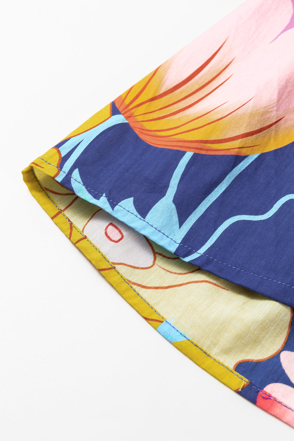 Floral Print Balloon Sleeve Babydoll Dress for Plus Size Women