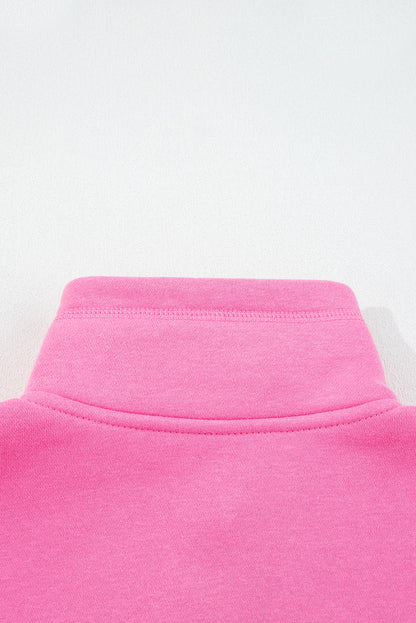 bright pink sweatshirt