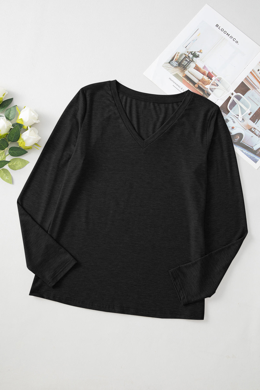 black long sleeve top