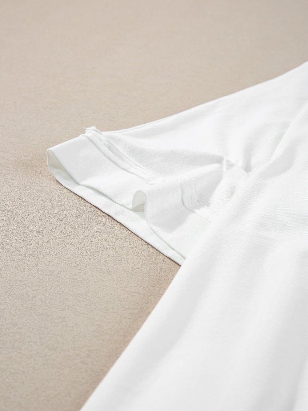 Chenille Mama Patched White Crew Neck T-Shirt