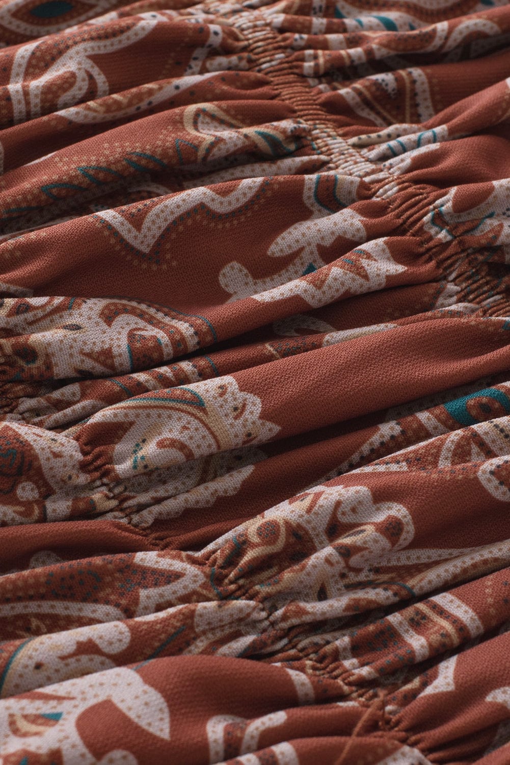 Chestnut Paisley Bohemian Tank Top