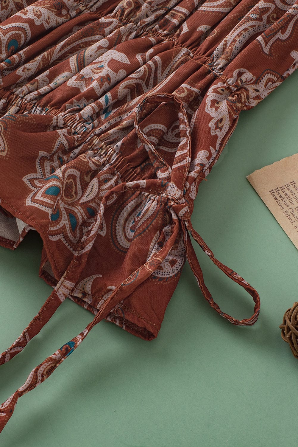 Chestnut Paisley Bohemian Tank Top