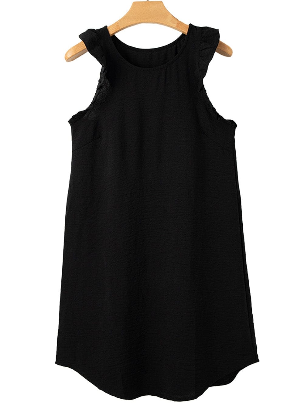 Chic Black Ruffled Sleeveless Mini Dress with Southern Belle Style