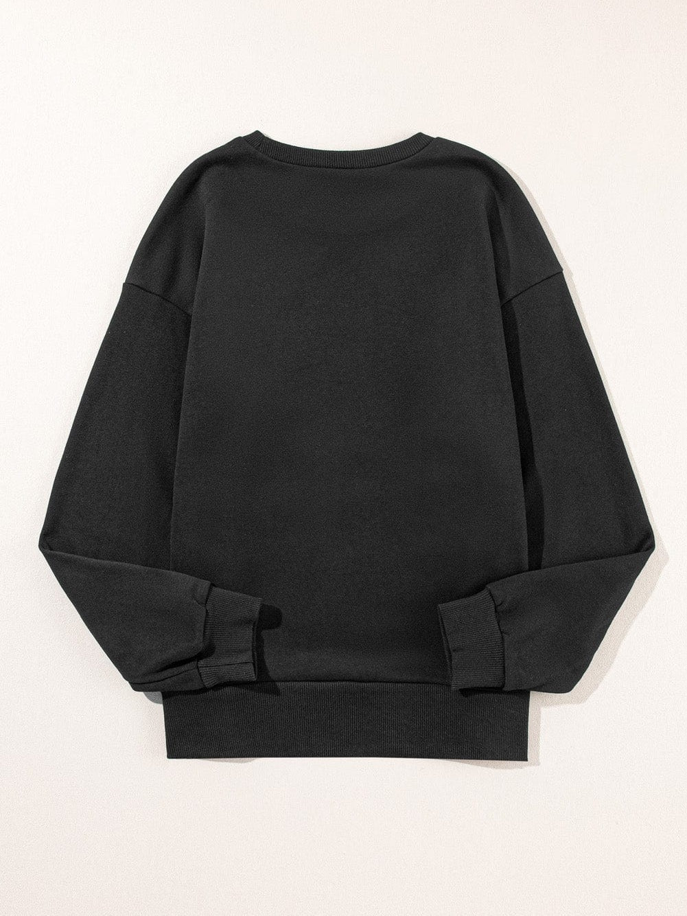Chic Black Snap Buttoned Pullover with Side Splits