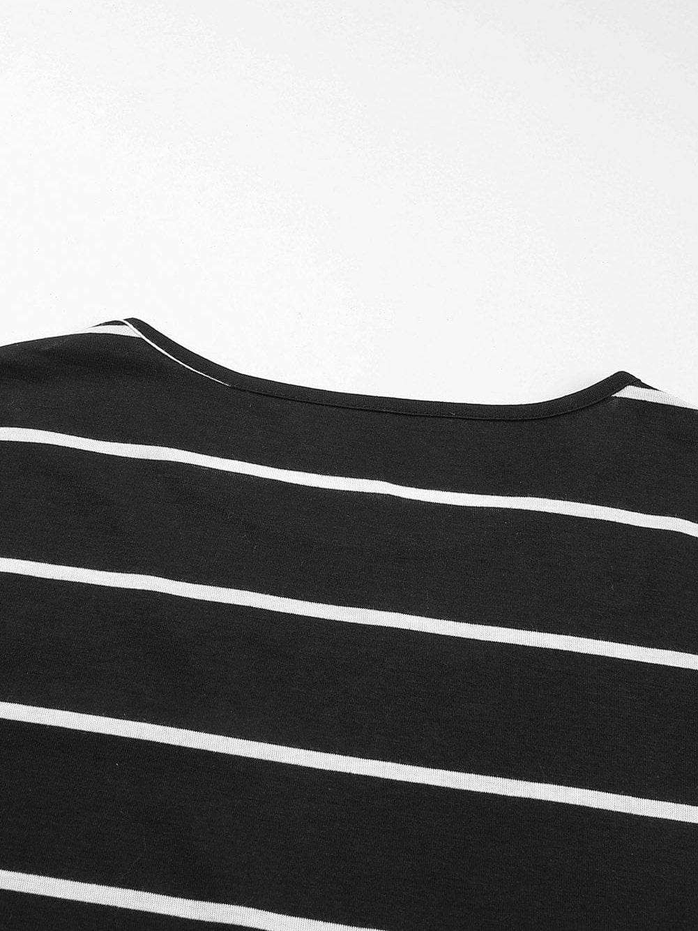 Chic Black Stripe Split Maxi Dress