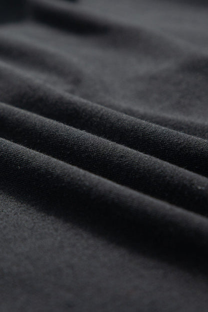 Chic Black V Neck Sleeveless Tank Top with Patched Pocket